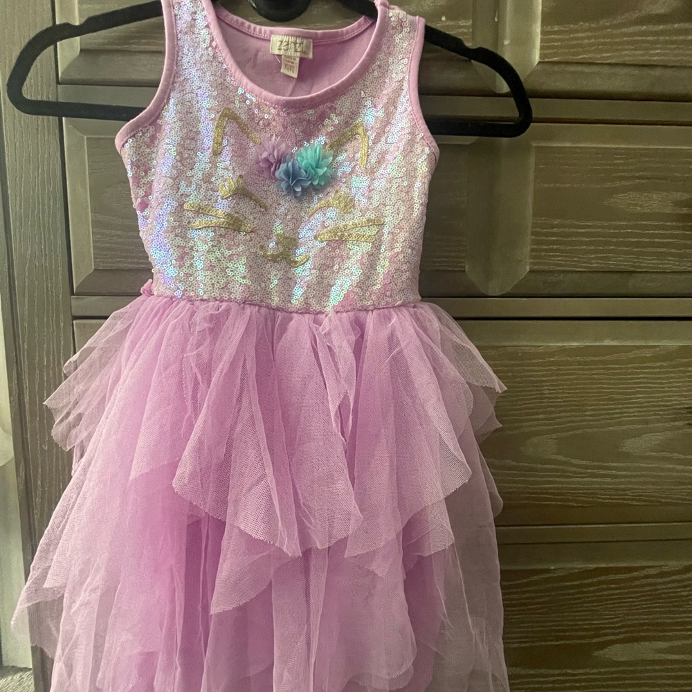 Zhenzi Pink Sparkle Dance Tulle Skirt